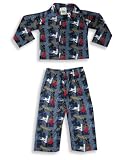Dream Apparel - Toddler Boys Long Sleeved Coat Style Pajamas, Blue, Multi (Size 2T) Image