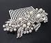 beautiful elegant wedding bridal hair comb pearl and crystal #222