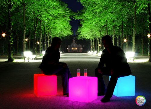 Moree Cube LED Akku LeuchtwÃ¼rfel Sitzhocker