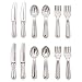 Odoria 1:12 Miniature 12PCS Knife Fork Spoon Set Silverware Dollhouse Kitchen Accessories