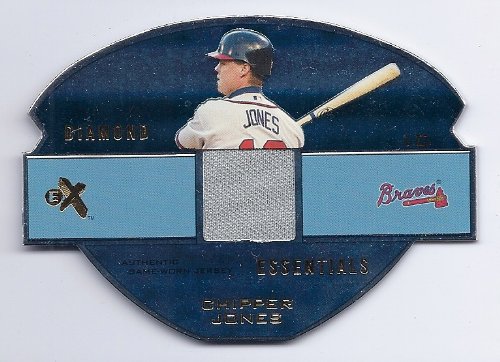 2003 E-X Essentials Game Used Jersey #CJ Chipper Jones Atlanta Braves #'ed 136/145