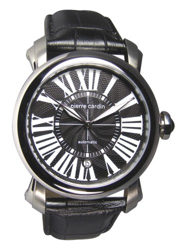 Pierre Cardin Men's Time Couture Collection Automatic Leather Strap Watch #PC67531103011