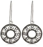 Sterling Silver Cubic Zirconia Circle Earrings