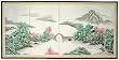 Asian D&eacute;cor & Gifts - 36" x 72" Mountain of Tranquility Oriental Brush Art Wall Screen Painting