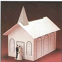 Wedding Card Bridal Gift Money Wishing Well Box Cardboard Chapel 15" X 17" X 9"