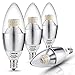 LOHAS LED Candelabra Bulbs, 60 Watt Equivalent Light Bulbs, 6-Watt Dimmable Daylight White 5000K LED Chandelier Bulb, E12 Candelabra Base LED Light Bulbs for home Lighting(Pack of 4)