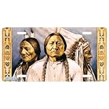 6217-Sitting Bull-Indian License Plate Car Auto Novelty Front Tag by David Behrens... 
