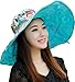 Women's Large Brimmed Summer Hat Foldable Garden Beach UV Protective Sun Hat