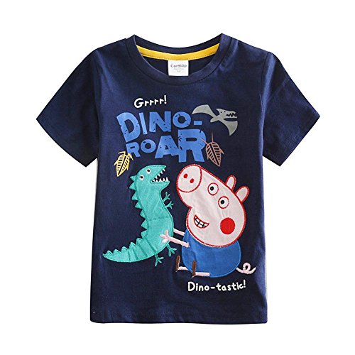 Coralup Peppa Pig And Dinosaur Tees Boys Top Cotton T-shirt
