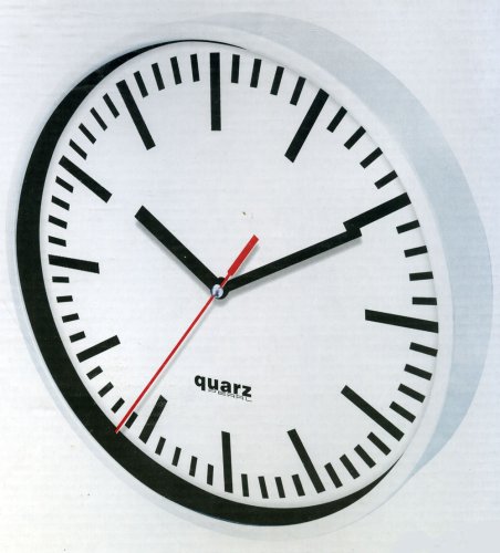 Quartz-Wanduhr im Design einer Bahnhofsuhr, Ø ca. 22,5 cm