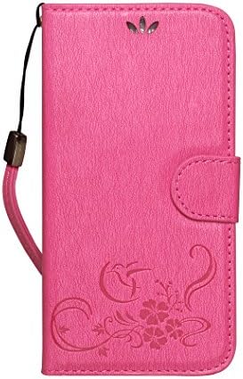 S6 Case, Galaxy S6 Wallet Case,YoungDoria Samsung S6 Case Cover,Luxury PU Leather Case Flip Cover with Card Slots &amp; Stand For Samsung Galaxy S6 (Printing - Rose Red)
