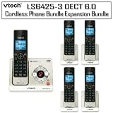 Vtech LS6425-3 DECT 6.0 4 Additional Handset Cordless Phone System Bundle