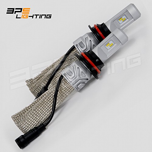 2016 BPS Lighting S5 LED Headlight Bulbs Clear Arc-Beam Kit 44W 8000LM 6000K White Philips Luxeon ZES LED Headlight Conversion for Replace Halogen Bulb Headlights 2 Yr Warranty - (2pcs/set) (9007/HB5)
