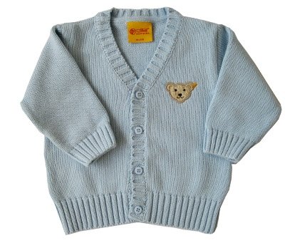 Strickjacke langarm hellblau von Steiff, Gr. 80