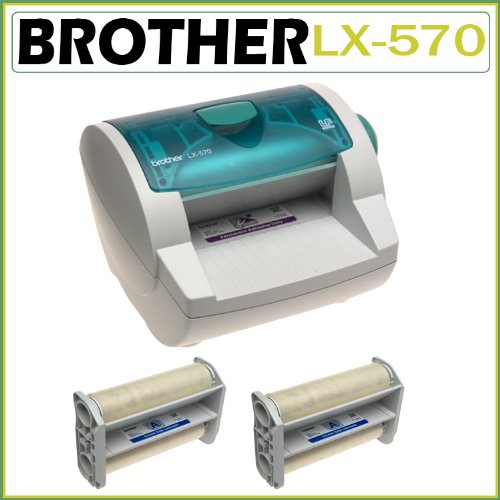Brother Backster LX-570 Multi-Finisher Laminator with Two LF-AO5 5-inch Permanent Adhesive-Only Cartridge