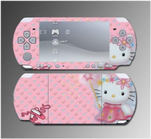 Cute Kitty Princess Wand Pink Dress Girl Dress Game Vinyl Decal Sticker Cover Skin Protector Sony PSP Slim 3000 3001 3002 3003 3004 Playstation Portable