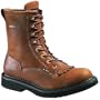 8" Wolverine� DuraShocks� Outside Heel Steel Toe EH Kiltie Lacer Boots Dark Brown, DARK BROWN, 10.5