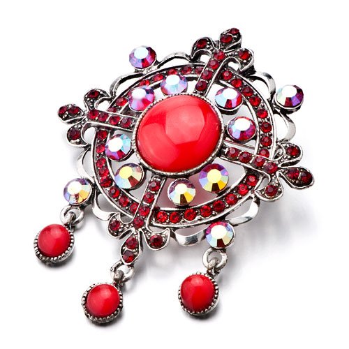 Red Brooches And Pins