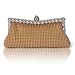 Damara Womens Dimple Mesh Crystals Mini Clutch Evening Bag