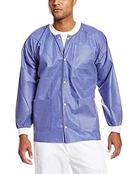 BISS: ValuMax 3630BBXL Extra-Safe, Wrinkle-Free, Noble Looking Disposable SMS Hip Length Jacket, Blueberry, XL, Pack of 10 - ValuMax
