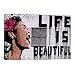 iCanvasART Life is Beautiful Canvas Art Print by Banksy, 18 by 12-Inch