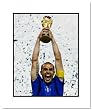 Fabio Cannavaro Italy Double Matted 8x10 Photograph 2006 Italy World Cup Trophy