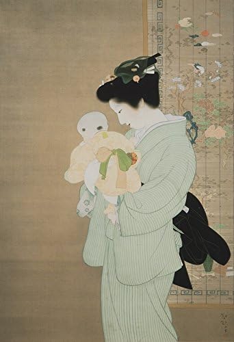 UEMURA SHOEN Hanging Scroll "Mother and Child"