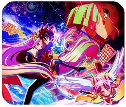 No Game No Life Image Made for Rectangle Computer Game Mouse Pad Mat Cloth Cover Non-slip Backing