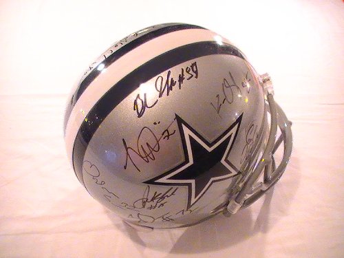 2011 DALLAS COWBOYS TEAM SIGNED AUTOGRAPHED FULL SIZE HELMET TONY ROMO MILES AUSTIN DEZ BRYANT COA + HOLOGRAM