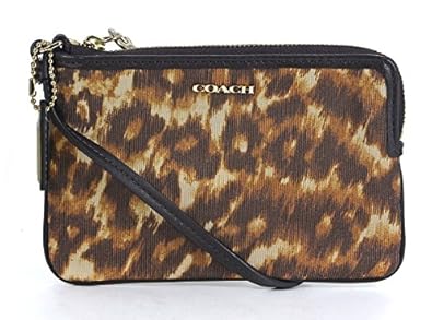 coach wristlets leopard