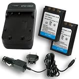 OLYMPUS LI-10B / LI-12B Equivalent Charger & Battery 2-Pack for Stylus C 760UZ 765UZ 770UZ / D Series & Many more
