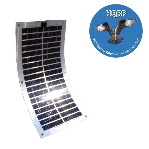 HQRP 30W Flexible Solar Panel Power 30 Watt 12V Monocrystalline PV Module w/ 4 Stainless Grommets for RV Boat Yacht plus HQRP Coaster