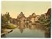 The Pegnitz shore and synagogue, Nuremberg, Bavaria, Germany wall sized print (photochrom) photochrome , 14x18