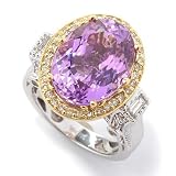 18K White / Yellow Gold Martha Rocha Kunzite, Sapphire & Diamond Ring