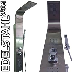 EDELSTAHL (VA-304) DUSCHPANEEL SERRES MIT WASSERFALL UND REGENDUSCHE