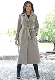 Jessica London Plus Size Long Classic Trench Coat