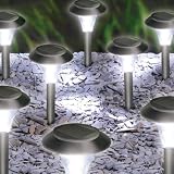 Pack of 10 Stainless Steel Hat shaped Solar Lights