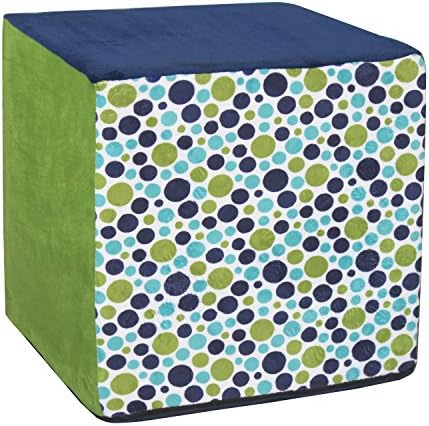Koala Foam 15" Cube, Blue/Green Dots