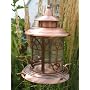 Corona Seeded Glass Hanging Bird Feeder - Bronze