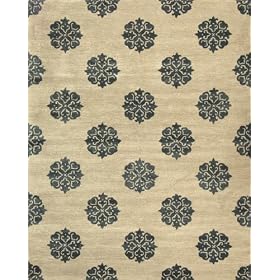 Rosa Area Rug, 5-footx8-foot, IVORY NAVY by Home Decorators Collection