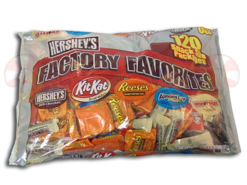 Factory Favorites 120 Bite Size Packages by Hersheys