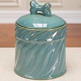 Greek Isle Dog Pet Treat Jar Cookie Jar Athenian Blue 10