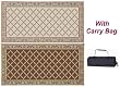 Reversible RV Patio Outdoor Mat Camping Rug with Carry Bag Brown & Beige 9' X 18' Garden Mat 119187