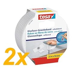 2x Tesa Glasfaser-Gewebeband / zum Verfugen und Reparieren / selbstklebend / 25mx 50mm