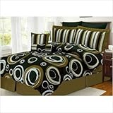 IMAGE OF 8 Piece Torino Green Bed-In-Bag Set Size: King
