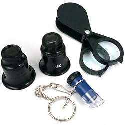 12X 15X Eye & Dual 10X 20X Jewelers Loupe Magnifier New