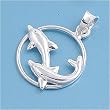 Sterling Silver Pendant - Dolphin - 18mm Height