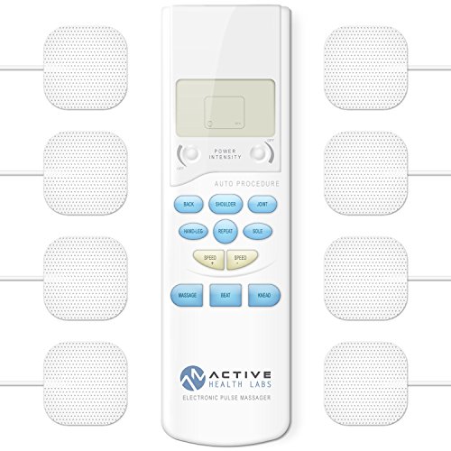 Active Health Labs TENS Electronic Pulse Massager - Best Therapeutic Pain Relief - Electrotherapy Back, Shoulder & Neck Pain Management - Muscle Stimulator