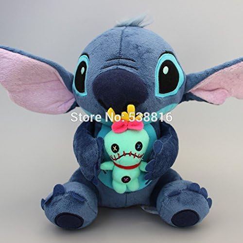 Lilo Stitch holding SCRUMP 24cm 9.6'' Soft Stuffed Plush Doll Toy Loose New