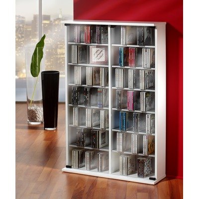 VCM 50437 VCM CD/DVD-Turm f&uuml;r \"Roma\" 300 CDs, wei&szlig; Preisvergleich